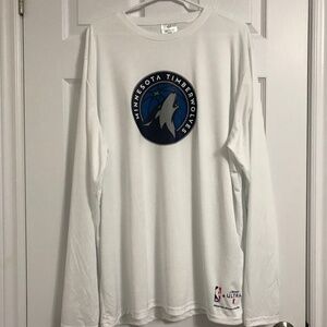 NWOT SUNSCOPE Minnesota Timberwolves Long Sleeve Jersey XXL White Blue Green